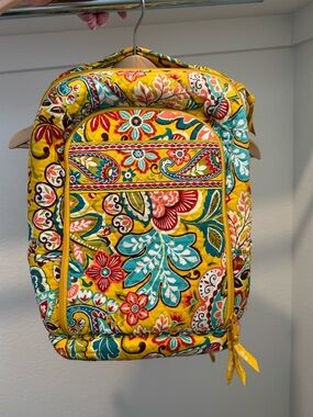 Vera Bradley Yellow Multicolor Quilted Floral Backpack